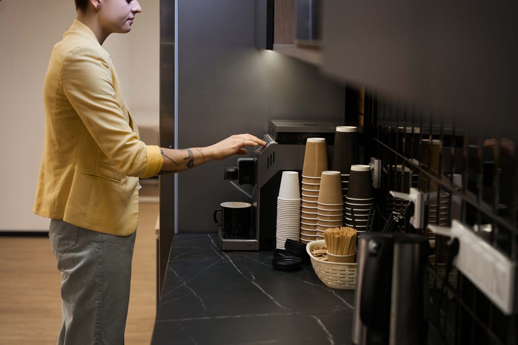 New York City Break Room Experience | Jersey City Office Coffee Station | Greenwich Happy Employees